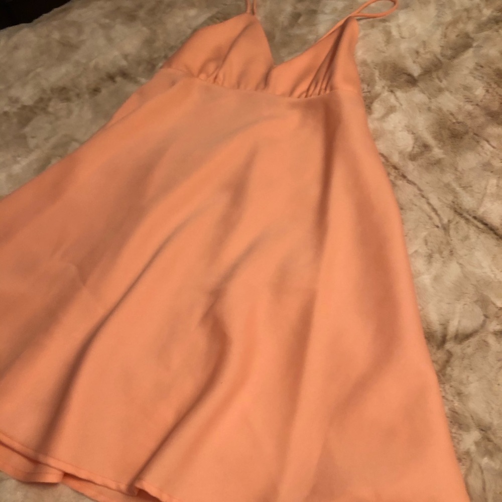 Lulu’s Orange Cross Back Sun Dress
